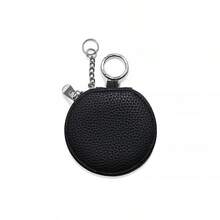 2-In-1 Earphone Mirror Case, Portable Storage Bag With Mirror, Round Bluetooth Earphone Pendant Keychain - Multicolor - View 10
