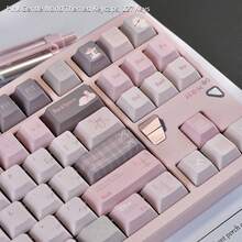 溫柔世界粉色主題鍵帽 原高 PBT 昇華印 適用於機械鍵盤 - 查看 7