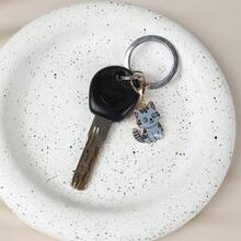 12 piezas Llavero de gato abrazo de bolsillo, regalo de cumpleaños, regalo de vuelta a la escuela, regalo de agradecimiento para estudiantes y maestros, tarjeta de abrazo de bolsillo inspiradora y emocional, adecuado para colegas, empleados y amigos (Estilo de moda) - Multicolor - Ver 6