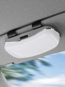 Car Sun Visor Glasses Storage Box, Durable Scratch-Resistant Fashion Glasses Organizer, Practical Car Interior Accessory, Thoughtful Gift Choice For Daily Drivers And Commuters - 1pc - View 16