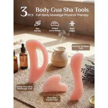 3PCS Muscle Scraper Tools Guasha Tool For Body Scraping Tool Physical Therapy Myofascial Release Tool Massage Tools For Deep Tissue - Pink - View 2