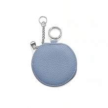 2-In-1 Earphone Mirror Case, Portable Storage Bag With Mirror, Round Bluetooth Earphone Pendant Keychain - Multicolor - View 7