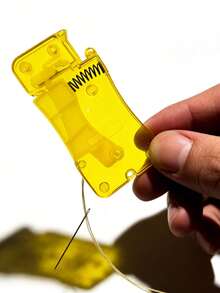 Enhebrador de aguja para costura a mano, herramienta de enhebrado rápido para costura y bordado, apto para personas mayores y con discapacidad visual, se adapta a la mayoría de los tipos de agujas, gadget de plástico duradero para manualidades DIY - enhebrador - Ver 2