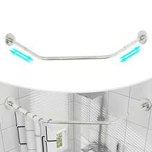 YUNRUX Modern Shower Curtain Rod, 304 Stainless Steel, Adjustable From 17.72-29.53 Inches, Diamond Shape, Drill-Free Installation, Easy To Clean,  To Use - C - View 11