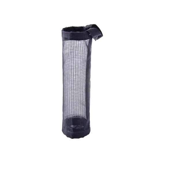 Bolsa de almacenamiento gris para artículos diversos, dispensador de bolsas de plástico de malla para montaje en pared, bolsa de almacenamiento reutilizable colgante, bolsas de basura para cocina, 1 ud.