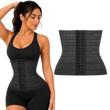Cinta Modeladora Redutora de Medidas Abdominal Alta Compressão e Elasticidade 3 Níveis de Regulagem - Preto - Visão 1