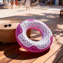Adult Inflatable Swim Ring, Fruit Print Pool Float, Watermelon/Lemon/Lime/Orange/Kiwi/Dragon Fruit PVC Floating Ring - Dragon Fruit Swimming Ring - View 5
