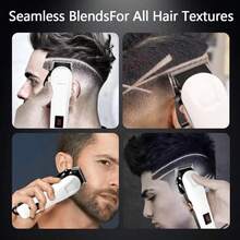 Aparador Profissional Sem Fio com Recarga USB, Lâmina de Aço Inox para Cabelo, Barba e Pets - Multicolorido - Visão 5