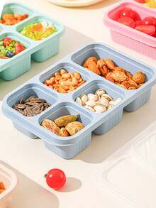 1PC Lunch Box, Portable Bento Box With Lid, 5-Compartment Food Storage Container, Reusable Lunch Box For Adults, Leak-Proof Food Storage Box, Suitable For Work, Camping, Picnic, Kitchen Storage, Cabinet Organizer, Kitchen Accessories - Multicolor - View 5