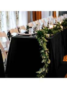 1 Pack Red & Green Tablecloth 147 X 259.08 Cm, Rectangular 1.88m Tablecloth - Stain-Resistant, Wrinkle-Resistant, Washable Polyester Tablecloth, Suitable For Dining Table, Buffet Party And Camping Christmas Decoration (Multiple Colors And Sizes Available) - Multicolor - View 6