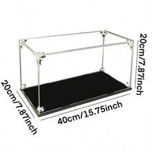 New Enhanced Acrylic Collection Box Protective Display Case - Snap-Lock Fixed, Figure Collection Display Box, Transparent Storage Box, Model Toy Storage Display Box, Collectibles/Sneakers/Architectural Model Transparent Display Case, High Transparency Box, Black Base, Acrylic Material, Durable And Stain-Resistant, Suitable For Displaying Collectibles, Model Statues - Snap Fastener - View 8