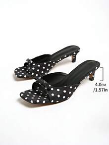 2026 Spring/Summer New Women's Mule Style High Heel Sandals - Black - View 8