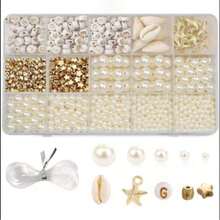 20pcs/12/15/24 Compartment Turtle, Starfish, Shell, Pearl, Letter Beads Ocean Theme Craft Kit, For DIY Art And Handicrafts, Earrings, Bracelets, Necklaces, Wallet Charms, Phone Straps, Jewelry Making - Multicolor - View 8