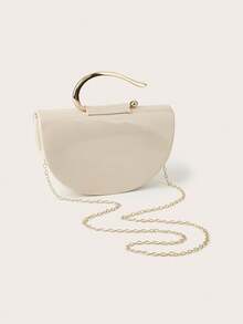 Bolso de mujer de cuero lacado elegante, bolso de embrague minimalista con cadena, bolso de lujo ligero para fiestas/noche, regalo de cumpleaños perfecto para la novia, adecuado para fiestas - Verde - Ver 5
