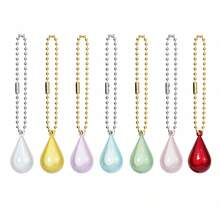 7pcs Dreamy Water Drop Water Harp Bell Pendant, Bag Charm, Phone Lanyard Keychain Accessory, Lucky Bell, Backpack USB Drive Decoration, Girly Healing Gift, INS Popular Portable Accessory - Multicolor - View 2