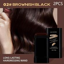 2pcs Adult Temporary Hair Dye Stick (20g), Quick Color Touch-Up, Waterproof And Sweat-Resistant Formula, Long-Lasting Fast Coverage For Dry Hair, Contains Squalane, Easy To Apply And Wash, 20g Hair And Beard Dye Pen, Emergency Gray Hair Coverage - Long-Lasting And Easy To Clean, Travel Portable, Convenient For Outdoor Use - Black - View 13
