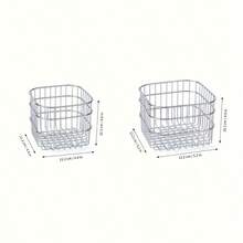 Stainless Steel Desktop Organizer Multifunctional Storage Basket Memo Coffee Beans Container Home Office Desk Organization Caddy Holder Tray Decor - View 6