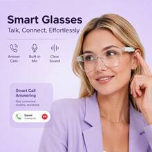 SENBONO Fashion AI Translation Smart Glasses Suitable For Women And Men, Support Over 100 Languages Real-Time Translation, Multi-Functional Audio Glasses With Built-In Microphone And Speaker, Can Answer/Reject Calls, Volume Control, Music Playback And Voice Call - View 3