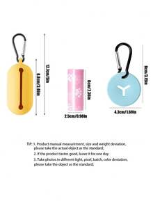 3pcs Pet Waste Bag Dispenser Set, Leak-Proof Easy-Tear Dog Poop Bags For Outdoor Dog Walking, With Carabiner Portable Silicone Storage Box, Compatible With Le Clips, Multi-Color Options, Pet Waste Cleanup Tool - View 2