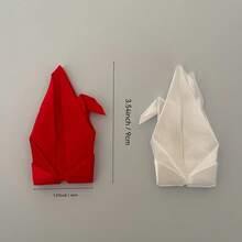 Handkerchief To Origami Crane Magic Prop, Romantic Confession Close-Up Stage Magic Performance Supplies - Red - View 6