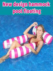 1pc Adult PVC 3-Tube Inflatable Floating Bed With Mesh Bottom, Portable Pool Hammock, Suitable For Pool, Lake, Beach, Bathtub - A - View 6