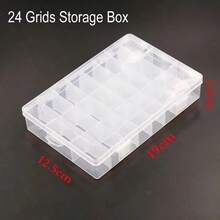 24 Grids Plastic Organizer Box Craft Organizer Storage With Adjustable Dividers Bead Box Fishing Tackles Box Jewelry Box - 24 Grids - View 2