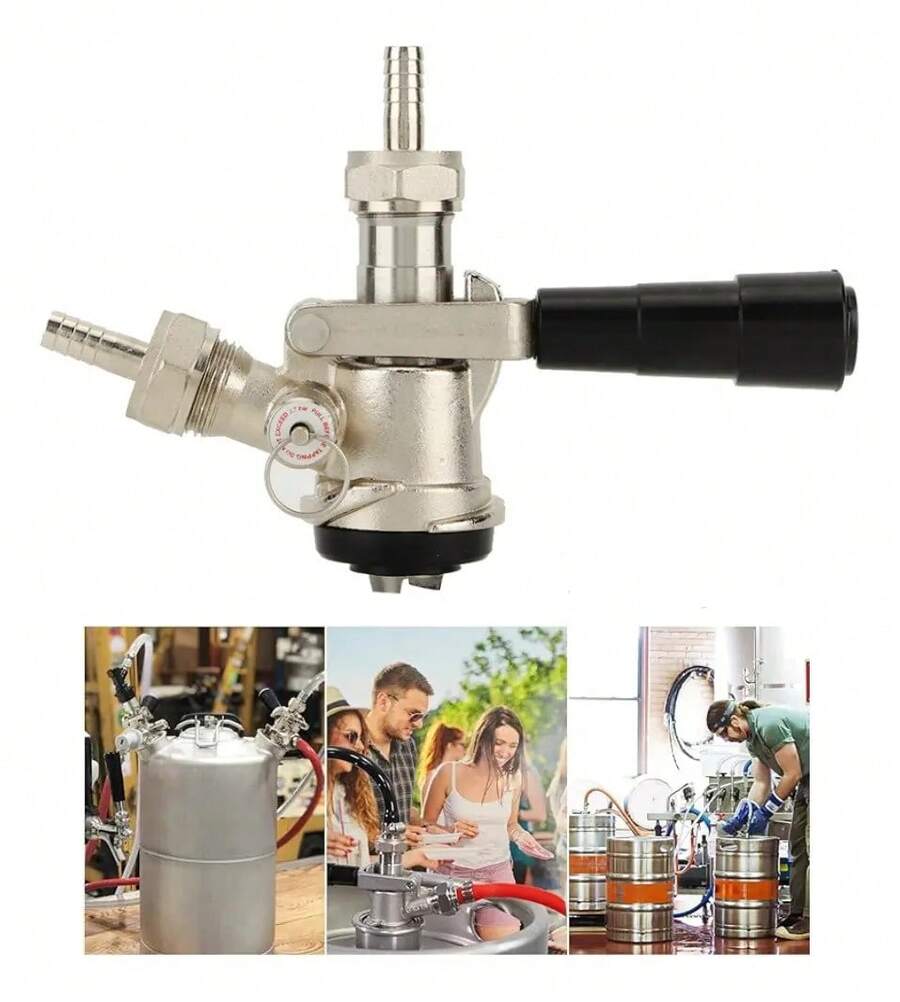 Beer Keg Coupler, Type D System With Pressure Relief Valve For Domestic Use In The USA. - View 1