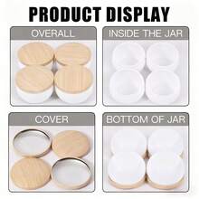 HIZTGHC 58pcs Elegant Round Metal Candle Making Kit, Includes 16 Candle Jars And Full Set Of DIY Accessories (Candles Not Included), Sturdy Containers, Suitable For Dinner, Wedding, Hotel Decor, Table Centerpiece And Holiday Gifts - Wood Grain Lid 16 Sets/58 Pieces - View 6