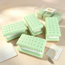 1pc Japanese Style Sandwich Cookie Slow Rebound Multi-Layer Mousse Sticky Stress Relief Toy, Round Or Square Available, Super Stress Relieving. Also Can Be Used As Creative Small Ornament Or Small Gift - Multicolor - View 13