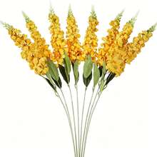 1PC Simulation Goldfish Scarecrow Made Flower Emerald Sparrow Artificial Flower Long Stem Hyacinth, With Realistic Texture, Suitable For Vase, Home, Wedding Decoration, Table Decoration, Birthday Gift, Autumn Decoration And Other Occasions - Yellow - View 2