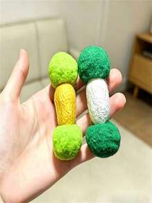 Juego de 2 piezas, Pelota de fieltro para mascota conejo con campana incorporada en forma de mancuerna - El conejo muerde y golpea el juguete - Consume la energía del conejo - Fácil de jugar - El sonido de los golpes atrae el interés de la mascota - Juguete para conejo - A - Ver 2