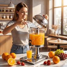 Senmeo 1Pc 4.5Gal/2.3Gal Beverage Dispenser, With Ice Bucket & Stainless Steel Drip Tray, Hot/Cold Drink Server For Buffet/Party Supplies - 2.3 Gallons - View 11
