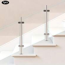 110cm Railing Post, Silver Stainless Steel Railing Post, Column Handrail Railing For Porches, Balconies, Gardens - Silver - View 8