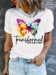Women T-Shirts - [White] - View 2