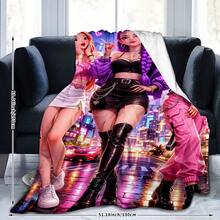 1PC Fashionable K-Pop Style Flannel Blanket, Suitable For Sofa, Bed, Living Room, Travel, Office, Shawl, Nap, Air Conditioning, Bed Sheet, Camping, Halloween, Thanksgiving, Christmas Gift - Multicolor - View 8