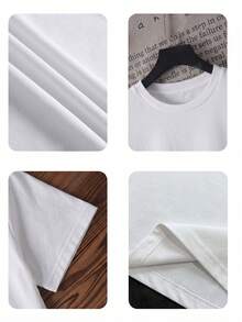 Y2K Lady's Summer Beach Vacation Top, Urban Graffiti Portrait Girl Print Short-Sleeved Women's T-Shirt, Casual, Versatile And Comfortable Style. - 白色 - 查看 4