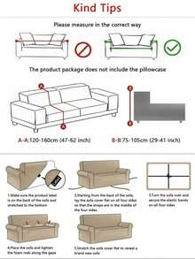 ZXZGM One-Piece Solid Color Jacquard High-Elasticity All-Purpose Sofa Cover, Modern Minimalist Style, Diagonal Woven Texture, Soft And Comfortable, Cat-Scratch-Resistant And Pet-Friendly, Non-Slip And Dustproof, Jacquard Texture Full-Coverage Design, All-Around Protection For Your Sofa, Suitable For All Seasons, Study, Bedroom, Living Room, And Outdoor L-Shaped Sofas (1-4 People). - Dark Grey - View 11