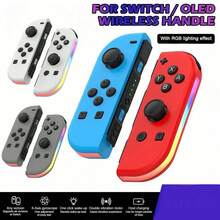 Switch Joy-Con Left & Right Wireless Game Controllers, RGB Light Wake-Up, Vibration, Colorful Lighting, Motion Sensing Bluetooth Gamepad, 3D Joystick Control, No Drift - View 8