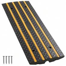 Car Driveway Rubber Curb Ramp, 33069 Lbs Load Capacity, 2.6 Inch Rise Curbside Bridge Ramp With Yellow Reflective Strips, Suitable For Loading Dock, Warehouse, Garage, Sidewalk (1 Pack) - 33069 Lbs - View 9