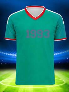 Lightweight And Breathable Men's Sports T-Shirt For Running And Playing Football - Green - View 1