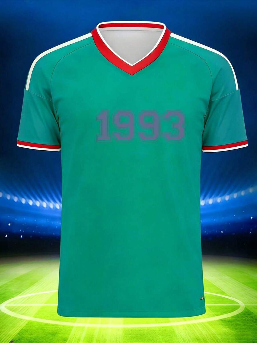 Lightweight And Breathable Men's Sports T-Shirt For Running And Playing Football - Green - View 1