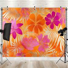 Orange Pink Gold Tropical Floral Arrangement, Suitable For Background Decoration, Outdoor Celebrations And Home Decor - View 2