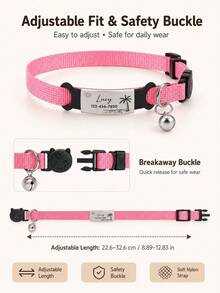 Ayotu Personalized Pet Collar With Name Tag, Custom Breed Icon And Phone Number, Adjustable Safety Buckle, Suitable For Cats And Dogs, Comfortable Fit,With Bell,Customizable Identity,Gift For Pets - Multicolor - View 4