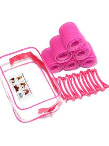 30 Pcs Self-Adhesive No Heat Hair Curlers, DIY Hair Styling Accessories, Women Hairdressing Tools - Multicolor - View 6