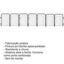 Cercado Grade 252x51cm 7 Módulos Segurança Pet Cães Cachorro - Preto - Visão 5