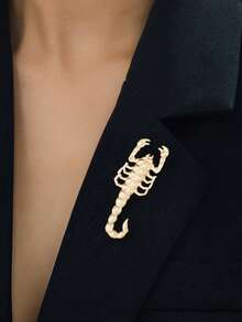 Personalized Fashion Geometric Snake & Scorpion Brooch Women's Jewelry Accessory For Vacation Party Gift - Gold - View 1