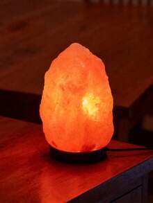 8-Color Changing Himalayan Salt Lamp, Colorful Mineral Night Light, Creative Warm Bedside Decorative Lamp, Natural Crystal Salt Rock Table Lamp, Valentine's Day Birthday Gift Home Decor, Hand-Carved, LED Bulb And Natural Oak Base, Relaxing Atmosphere, Essential Oil Compatible, Gentle Heat From Salt Lamp Helps Diffuse Fragrance - Multicolor - View 3