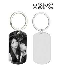 Llavero de metal personalizable, impreso con tu foto y texto, 4 estilos y 4 colores disponibles, paquete de 1 pieza, 3 piezas o 5 piezas. Perfecto como llavero, decoración de mochila, regalo de cumpleaños, regalo de aniversario y regalo del Día de San Valentín. - Multicolor - Ver 40