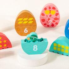 Montessori Educational Toys Early Learning Puzzle Game For Boys And Girls Number Color Dinosaur Egg Matching - Multicolor - View 10