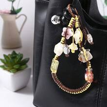 1pc Y2K Style Colorful Beads Zinc Alloy Phone Wrist Strap, Mixed Pendant Keychain, School Backpack Charm - Multicolor - View 9